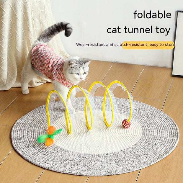 Foldable Cat Tunnel Telescopic Maze Toy - TRADINGSUSAMouse Feather ModelFoldable Cat Tunnel Telescopic Maze ToyTRADINGSUSA