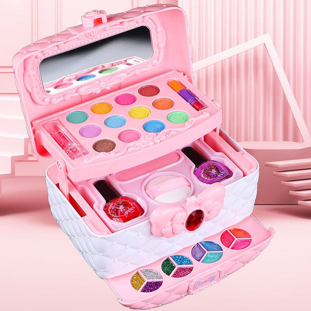 Girl Princess Cosmetic Case Makeup Kit Suit - TRADINGSUSA823 Pink SuitcaseGirl Princess Cosmetic Case Makeup Kit SuitTRADINGSUSA