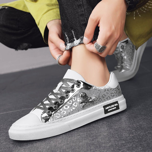 New Fashion Casual Skull Sneakers - TRADINGSUSADM 7799 Black39New Fashion Casual Skull SneakersTRADINGSUSA
