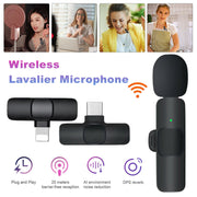 Phone Charging Wireless Lavalier Microphone Broadcast Lapel Microphone - TRADINGSUSA For Type C Lavalier Mini Microphone Wireless Audio Video Recording With Phone Charging Wireless Lavalier Microphone Broadcast Lapel Microphones Set Short Video Recording Chargeable Handheld Microphone Live Streaming TRADINGSUSA