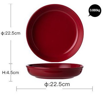 Luxury Red Glaze Ceramic Dinner Sets Kitchen - TRADINGSUSARed shallow Mouth BasinLuxury Red Glaze Ceramic Dinner Sets KitchenTRADINGSUSA