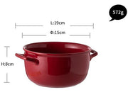 Luxury Red Glaze Ceramic Dinner Sets Kitchen - TRADINGSUSARed double ear soup bowlLuxury Red Glaze Ceramic Dinner Sets KitchenTRADINGSUSA