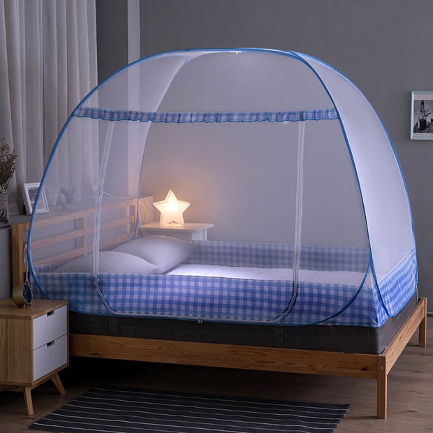 Mosquito Net Household Installation-Free Anti-Fall 1.8m Bed Yurt 1.2 Student Dormitory 1.5m Double Thickening Foldable - TRADINGSUSABlue5 feetMosquito Net Household Installation-Free Anti-Fall 1.8m Bed Yurt 1.2 Student Dormitory 1.5m Double Thickening FoldableTRADINGSUSA