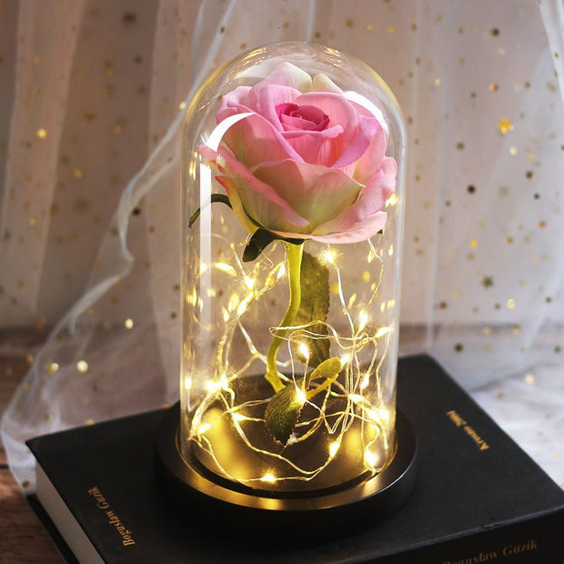 Mothers Day Wedding Favors Bridesmaid Gift Immortal Simulation Rose Glass Cover Luminous Led Ornament - TRADINGSUSABMothers Day Wedding Favors Bridesmaid Gift Immortal Simulation Rose Glass Cover Luminous Led OrnamentTRADINGSUSA