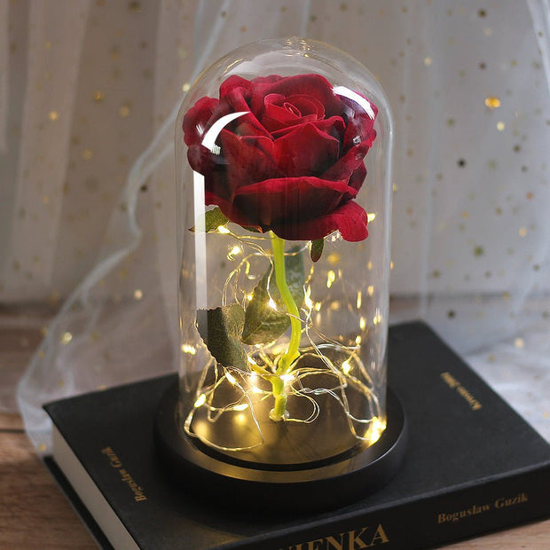 Mothers Day Wedding Favors Bridesmaid Gift Immortal Simulation Rose Glass Cover Luminous Led Ornament - TRADINGSUSAAMothers Day Wedding Favors Bridesmaid Gift Immortal Simulation Rose Glass Cover Luminous Led OrnamentTRADINGSUSA