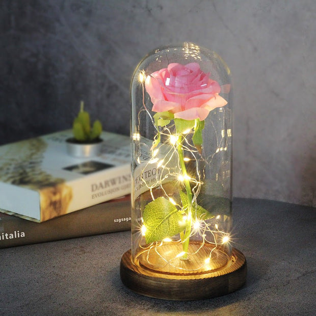 Mothers Day Wedding Favors Bridesmaid Gift Immortal Simulation Rose Glass Cover Luminous Led Ornament - TRADINGSUSAJMothers Day Wedding Favors Bridesmaid Gift Immortal Simulation Rose Glass Cover Luminous Led OrnamentTRADINGSUSA