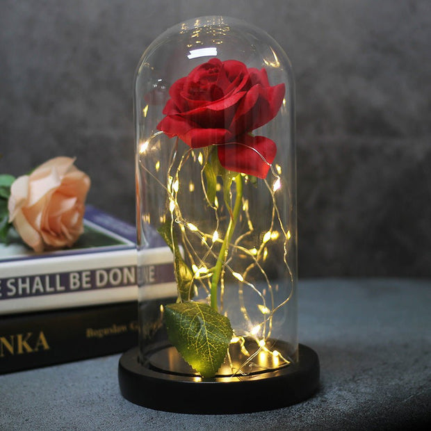 Mothers Day Wedding Favors Bridesmaid Gift Immortal Simulation Rose Glass Cover Luminous Led Ornament - TRADINGSUSAFMothers Day Wedding Favors Bridesmaid Gift Immortal Simulation Rose Glass Cover Luminous Led OrnamentTRADINGSUSA