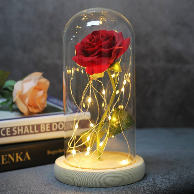Mothers Day Wedding Favors Bridesmaid Gift Immortal Simulation Rose Glass Cover Luminous Led Ornament - TRADINGSUSAGMothers Day Wedding Favors Bridesmaid Gift Immortal Simulation Rose Glass Cover Luminous Led OrnamentTRADINGSUSA