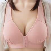 Large Size Front Button Comfort Gathers Breathable Thin Non-Wire Bra - TRADINGSUSAPink36 80 BCLarge Size Front Button Comfort Gathers Breathable Thin Non-Wire BraTRADINGSUSA