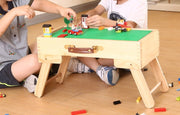 Block compatible Storage Play Table folding Custom Made Wooden Chalkboard Kids Children - TRADINGSUSAABlock compatible Storage Play Table folding Custom Made Wooden Chalkboard Kids ChildrenTRADINGSUSA