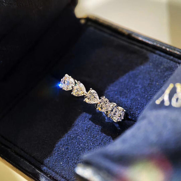Heart-shaped Diamond Row Diamond Ring Fashion Love - TRADINGSUSAKYRA01029No 6Heart-shaped Diamond Row Diamond Ring Fashion LoveTRADINGSUSA