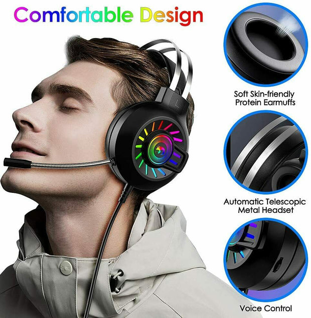 3.5mm Gaming Headset With Mic Headphone For PC Laptop Nintendo PS4 - TRADINGSUSABlack3.5mm Gaming Headset With Mic Headphone For PC Laptop Nintendo PS4TRADINGSUSA