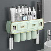 Wall-mounted Punch-free Multi-functional Toothbrush Rack