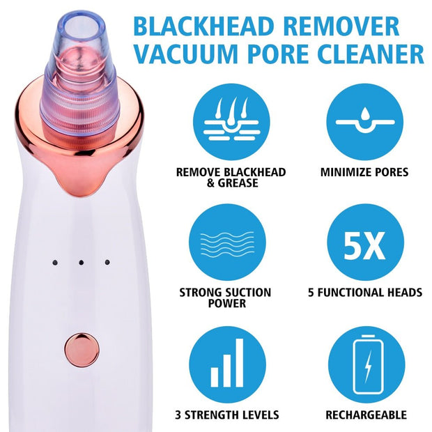 Blackhead Instrument Electric Suction Facial Washing Instrument Beauty Acne Cleaning Blackhead Suction Instrument - TRADINGSUSAWhite SetBlackhead Instrument Electric Suction Facial Washing Instrument Beauty Acne Cleaning Blackhead Suction InstrumentTRADINGSUSA