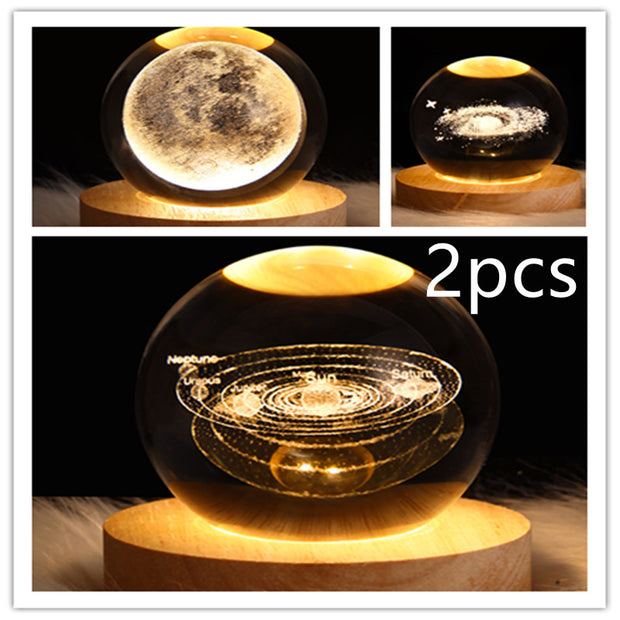 LED Night Light Galaxy Crystal Ball Table Lamp 3D Planet Moon Lamp Bedroom Home Decor For Kids Party Children Birthday Gifts - TRADINGSUSASolid Wood SeatSet39USBLED Night Light Galaxy Crystal Ball Table Lamp 3D Planet Moon Lamp Bedroom Home Decor For Kids Party Children Birthday GiftsTRADINGSUSA
