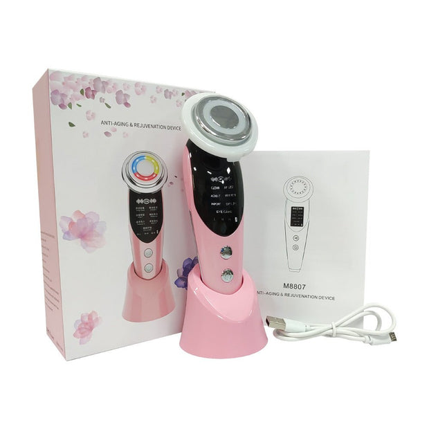 7-in-1 Facial Massager EMS Micro-current Color Light LED - TRADINGSUSAPinkUSB7-in-1 Facial Massager EMS Micro-current Color Light LEDTRADINGSUSA
