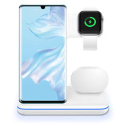 Compatible Mobile Phone Watch Earphone Wireless Charger 3 In 1 Wireless Charger Stand - TRADINGSUSAWhiteCompatible Mobile Phone Watch Earphone Wireless Charger 3 In 1 Wireless Charger StandTRADINGSUSA