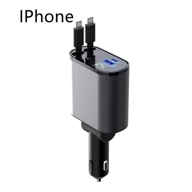 Metal Car Charger 100W Super Fast Charging Car Cigarette Lighter USB And TYPE-C Adapter - TRADINGSUSAAppleandApple100WMetal Car Charger 100W Super Fast Charging Car Cigarette Lighter USB And TYPE-C AdapterTRADINGSUSA