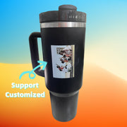 Personalized DIY Straw Coffee Insulation Cup With Handle Portable Car Stainless Steel Water Bottle Large Capacity Travel BPA Free Thermal Mug - TRADINGSUSABlackPersonalized DIY Straw Coffee Insulation Cup With Handle Portable Car Stainless Steel Water Bottle Large Capacity Travel BPA Free Thermal MugTRADINGSUSA