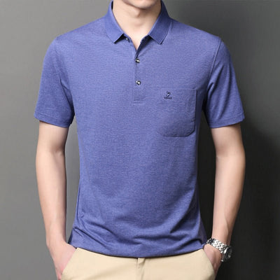 Short-sleeved Solid Color T-shirt Polo Shirt T-shirt - TRADINGSUSAPurple2XLShort-sleeved Solid Color T-shirt Polo Shirt T-shirtTRADINGSUSA