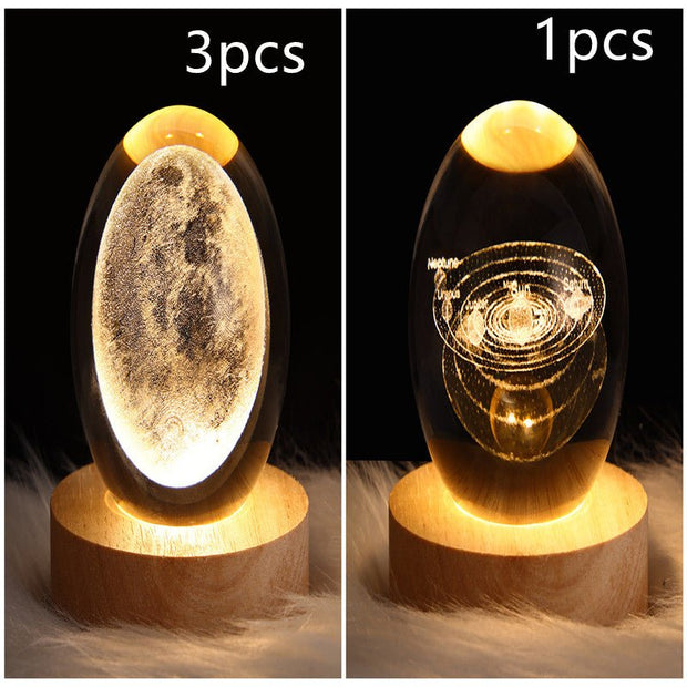 LED Night Light Galaxy Crystal Ball Table Lamp 3D Planet Moon Lamp Bedroom Home Decor For Kids Party Children Birthday Gifts - TRADINGSUSASolid Wood SeatSet33USBLED Night Light Galaxy Crystal Ball Table Lamp 3D Planet Moon Lamp Bedroom Home Decor For Kids Party Children Birthday GiftsTRADINGSUSA