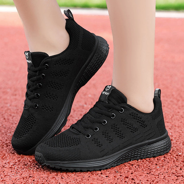 Summer Black Sports Casual Shoes for Women Hollow-out Design