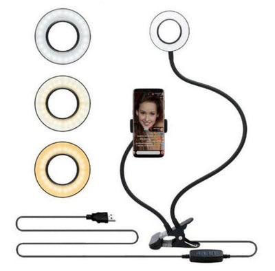 LED Selfie Ring Light for Live Adjustable Makeup Light-8cm Stand - TRADINGSUSABlackLED Selfie Ring Light for Live Adjustable Makeup Light-8cm StandTRADINGSUSA