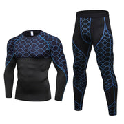 Men's Compression Run jogging Suits Grid Clothes Sports Set - TRADINGSUSABlueLMen's Compression Run jogging Suits Grid Clothes Sports SetTRADINGSUSA