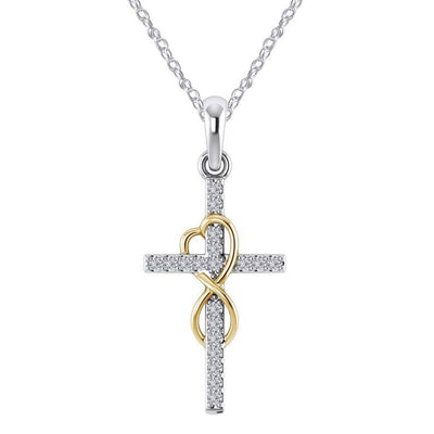 Alloy Pendant With Diamond And Eight-character Cross - TRADINGSUSAGold1PCAlloy Pendant With Diamond And Eight-character CrossTRADINGSUSA