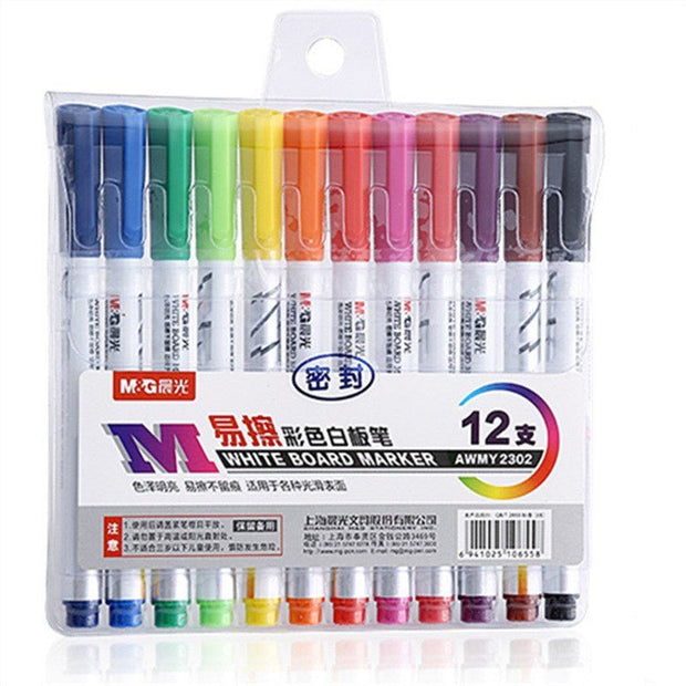 NEWColor Whiteboard Markers Water-based Erasable Marker Pen - TRADINGSUSA12colors packingNEWColor Whiteboard Markers Water-based Erasable Marker PenTRADINGSUSA