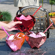 Creative Heart-shaped Plastic Straw Cup - TRADINGSUSAGoldCreative Heart-shaped Plastic Straw CupTRADINGSUSA