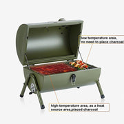 Portable Outdoor BBQ Grill Patio Camping Picnic Barbecue Stove Suitable For 3-5 People - TRADINGSUSAGreenPortable Outdoor BBQ Grill Patio Camping Picnic Barbecue Stove Suitable For 3-5 PeopleTRADINGSUSA