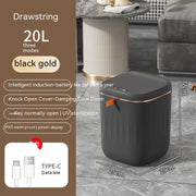 Smart Trash Can With Lid For Bedroom And Living Room Kitchen Storage Box Trash Can Induction Small Car Box Automatic Smart Dustbin Smart Trash Bin - TRADINGSUSABlack Gold20LSmart Trash Can With Lid For Bedroom And Living Room Kitchen Storage Box Trash Can Induction Small Car Box Automatic Smart Dustbin Smart Trash BinTRADINGSUSA