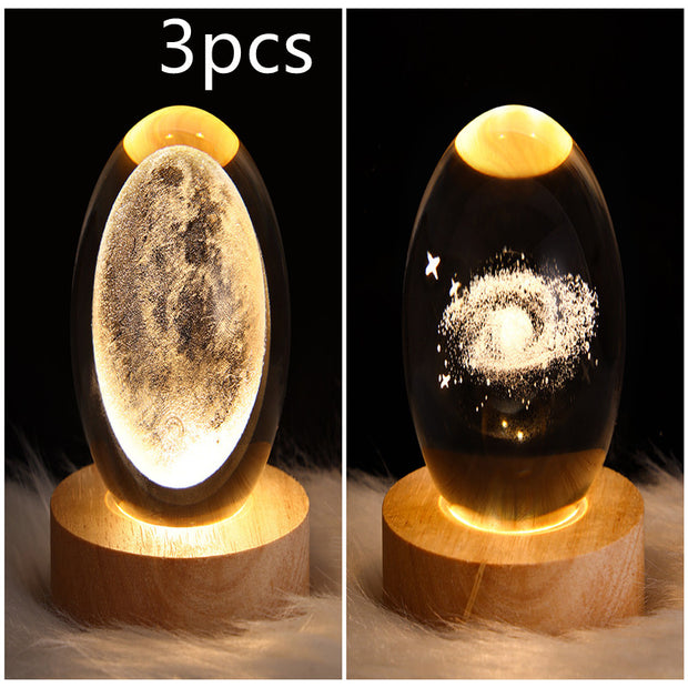 LED Night Light Galaxy Crystal Ball Table Lamp 3D Planet Moon Lamp Bedroom Home Decor For Kids Party Children Birthday Gifts - TRADINGSUSASolid Wood SeatSet32USBLED Night Light Galaxy Crystal Ball Table Lamp 3D Planet Moon Lamp Bedroom Home Decor For Kids Party Children Birthday GiftsTRADINGSUSA
