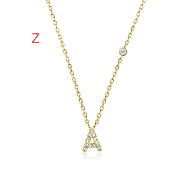 26 Letter Pendant Necklace Simple And Compact - TRADINGSUSAZGold26 Letter Pendant Necklace Simple And CompactTRADINGSUSA