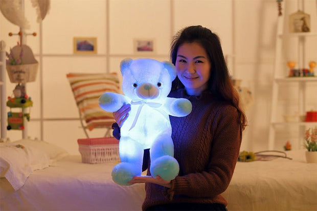 Creative Light Up LED Teddy Bear Stuffed Animals Plush Toy Colorful Glowing Christmas Gift For Kids Pillow - TRADINGSUSABlue30CMCreative Light Up LED Teddy Bear Stuffed Animals Plush Toy Colorful Glowing Christmas Gift For Kids PillowTRADINGSUSA