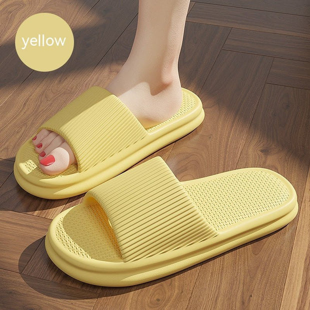 Striped Design Home Slippers For Women Men Soft Anti-slip Floor Bathroom Slippers Solid House Shoes - TRADINGSUSAYellow36or37Striped Design Home Slippers For Women Men Soft Anti-slip Floor Bathroom Slippers Solid House ShoesTRADINGSUSA