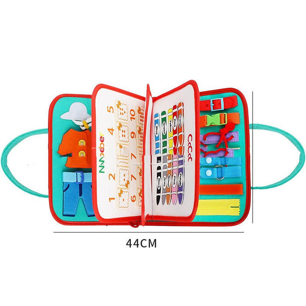 New Busy Book Children's Busy Board Dressing And Buttoning Learning Baby Early Education Preschool Sensory Learning Toy - TRADINGSUSAYNew Busy Book Children's Busy Board Dressing And Buttoning Learning Baby Early Education Preschool Sensory Learning ToyTRADINGSUSA