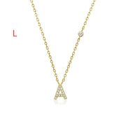 26 Letter Pendant Necklace Simple And Compact - TRADINGSUSALGold26 Letter Pendant Necklace Simple And CompactTRADINGSUSA