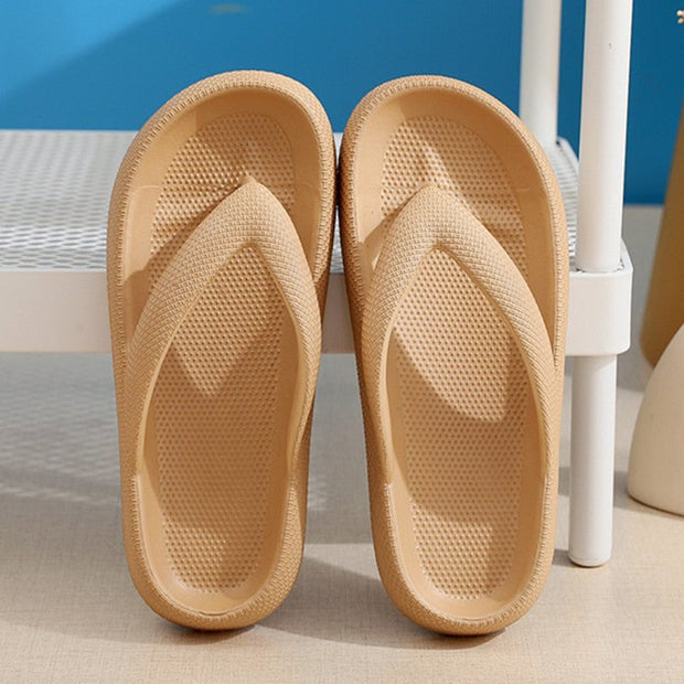 Clip Toe Shoes Eva Non-Slip Slippers Soft Sole Flip Flops Women Thick Bottom Bathroom Slides Summer - TRADINGSUSAKhaki36and37Clip Toe Shoes Eva Non-Slip Slippers Soft Sole Flip Flops Women Thick Bottom Bathroom Slides SummerTRADINGSUSA