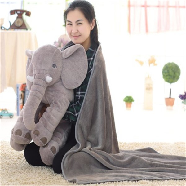 Elephant Doll Pillow Baby Comfort Sleep With - TRADINGSUSAGray 1 L Dual useElephant Doll Pillow Baby Comfort Sleep WithTRADINGSUSA