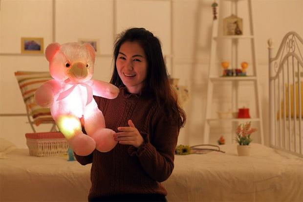 Creative Light Up LED Teddy Bear Stuffed Animals Plush Toy Colorful Glowing Christmas Gift For Kids Pillow - TRADINGSUSAPink30CMCreative Light Up LED Teddy Bear Stuffed Animals Plush Toy Colorful Glowing Christmas Gift For Kids PillowTRADINGSUSA
