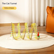 Foldable Cat Tunnel Telescopic Maze Toy - TRADINGSUSAYellowFoldable Cat Tunnel Telescopic Maze ToyTRADINGSUSA
