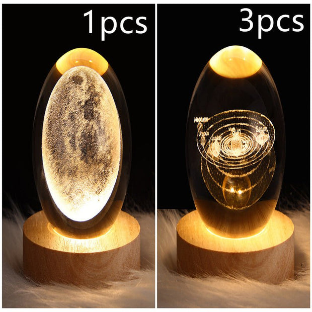 LED Night Light Galaxy Crystal Ball Table Lamp 3D Planet Moon Lamp Bedroom Home Decor For Kids Party Children Birthday Gifts - TRADINGSUSASolid Wood SeatSet40USBLED Night Light Galaxy Crystal Ball Table Lamp 3D Planet Moon Lamp Bedroom Home Decor For Kids Party Children Birthday GiftsTRADINGSUSA