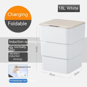 Smart Trash Can With Lid For Bedroom And Living Room Kitchen Storage Box Trash Can Induction Small Car Box Automatic Smart Dustbin Smart Trash Bin - TRADINGSUSAWhite base version18LSmart Trash Can With Lid For Bedroom And Living Room Kitchen Storage Box Trash Can Induction Small Car Box Automatic Smart Dustbin Smart Trash BinTRADINGSUSA