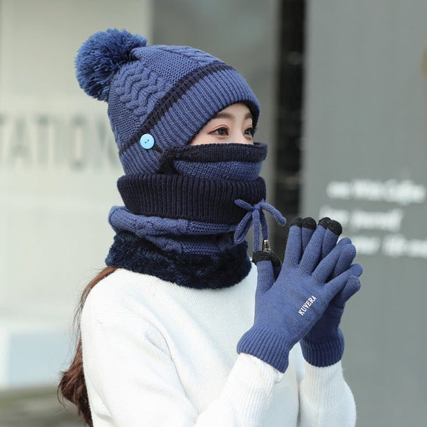 Velvet Thick Bib Mask Plus - Warm Winter Face Mask