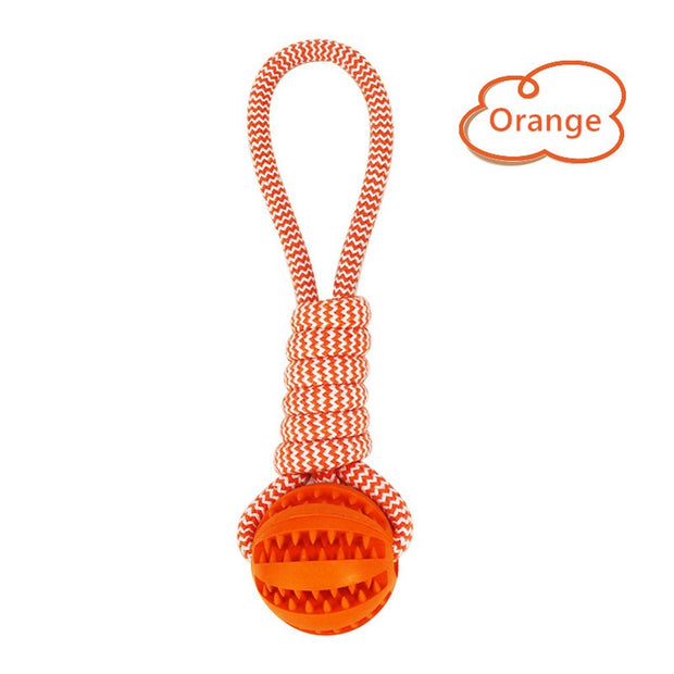 Dog Toys Balls Interactive Treat Rope Rubber Leaking Balls For Small Medium Dogs Chewing Bite Resistant Pet Tooth Cleaning - TRADINGSUSAOrangeDog Toys Balls Interactive Treat Rope Rubber Leaking Balls For Small Medium Dogs Chewing Bite Resistant Pet Tooth CleaningTRADINGSUSA