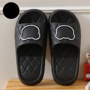 Rhombus Design Bear Slippers Indoor Non-slip Thick Soles Floor Bedroom Bathroom Slippers For Women Men Cute House Shoes - TRADINGSUSABlack36to37Rhombus Design Bear Slippers Indoor Non-slip Thick Soles Floor Bedroom Bathroom Slippers For Women Men Cute House ShoesTRADINGSUSA