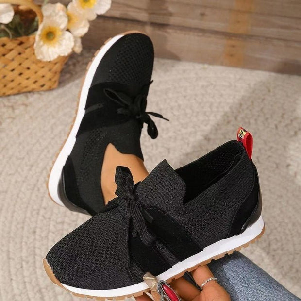 New Lace Up Mesh Flats Shoes For Women Breathable Casual Breathable Walking Wedges Shoes - TRADINGSUSABlackSize35New Lace Up Mesh Flats Shoes For Women Breathable Casual Breathable Walking Wedges ShoesTRADINGSUSA