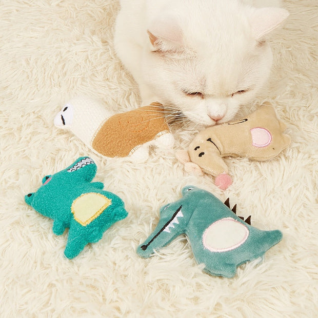 Plush Toy Contains Catnip Cat Toy Self-Hi Bite-resistant Scratch-resistant Pet Supplies - TRADINGSUSAFive piece setPlush Toy Contains Catnip Cat Toy Self-Hi Bite-resistant Scratch-resistant Pet SuppliesTRADINGSUSA